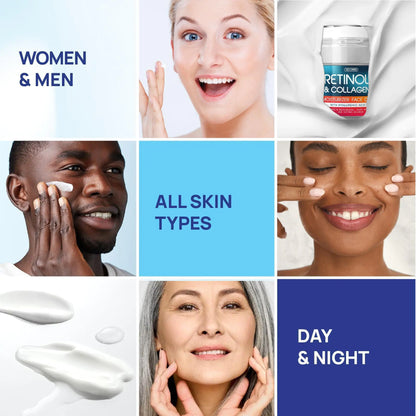 Retinol collagen face moisturizer cream