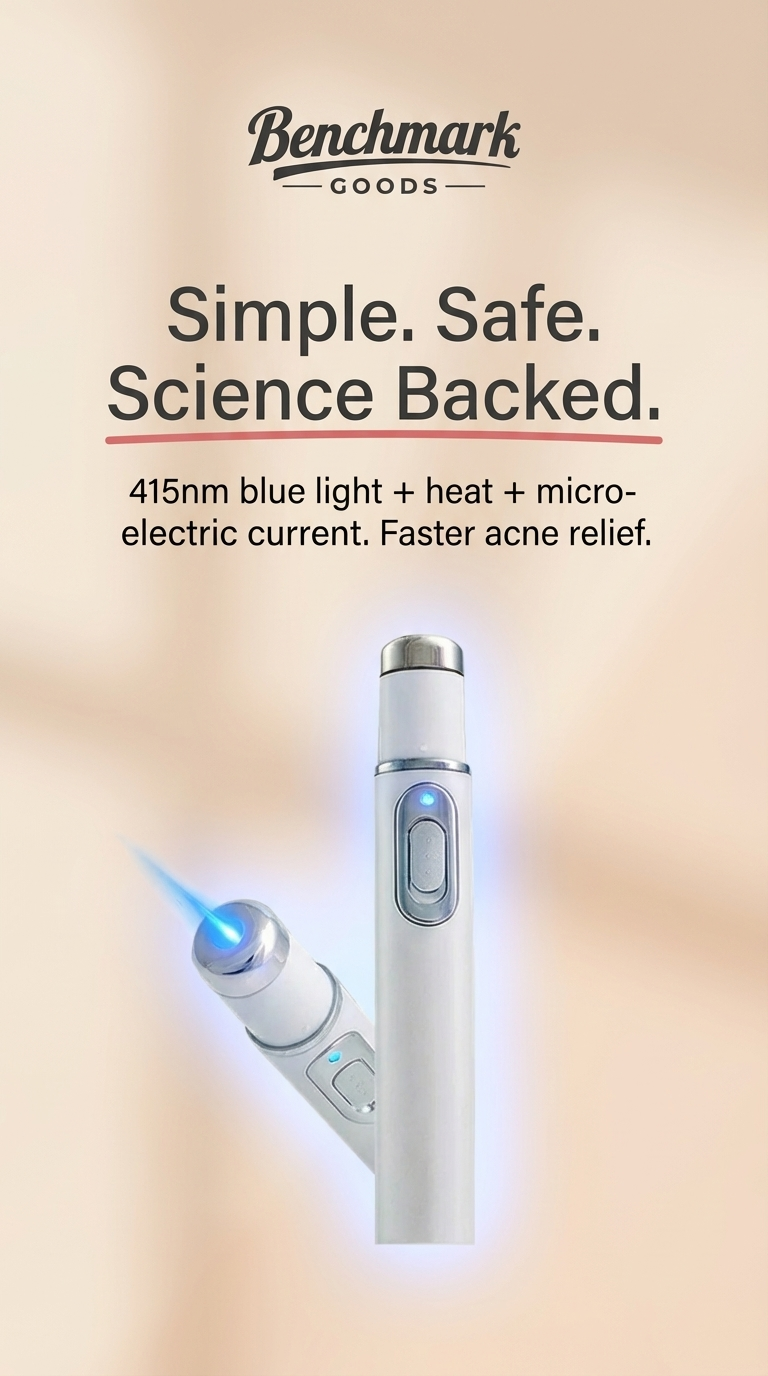 Blue light therapy pen for skincare